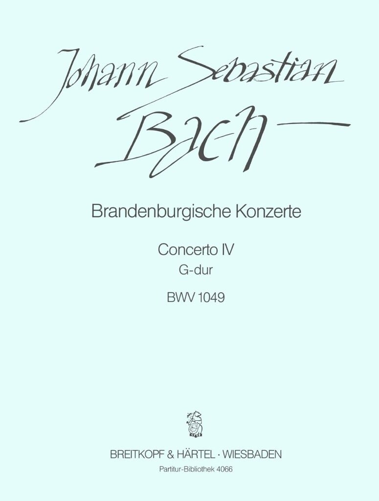 Brandenburg. Konz. 4 G BWV1049